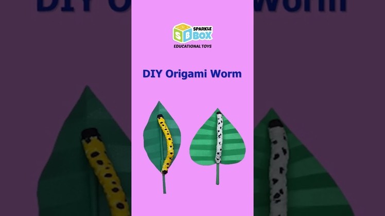 DIY Origami Worm | Youtube Shorts | Origami and Crafts | Sparkle Box