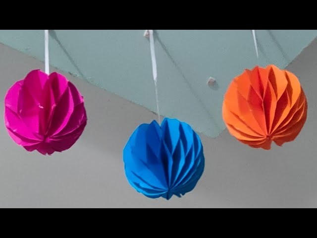 Diy -paper ball.how to make a Honey comb paper Ball.paperCraft ideas