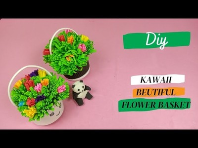 DIY Paper Flower BOUQUET. Birthday gift ideas.Flower Bouquet making at Homemade Easy Craft (Cute)