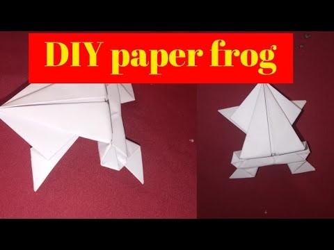 DIY paper frog | paper craft Easy | how to make a paper frog | DIY Paper  crafts | easy paper crafts