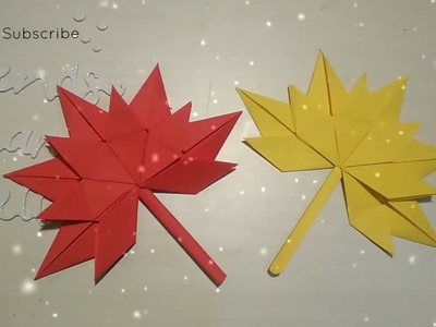 Diy paper maple leaf - Moelai || tutorial maple leave origami part 1