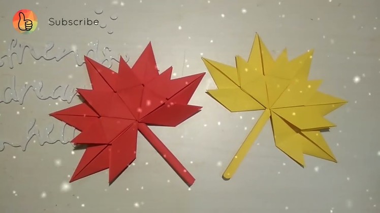 Diy paper maple leaf - Moelai || tutorial maple leave origami part 1