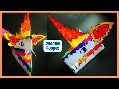 Easy DIY Paper Dragon Puppet Tiktok | How to make a paper dragon | DRAGON PUPET