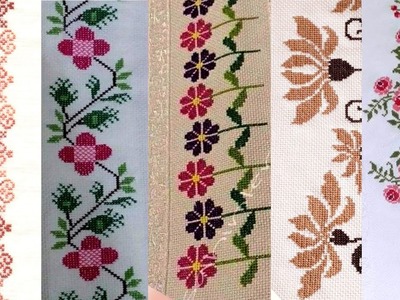 Elegant Cross stitches Hand Embroidery Designs Countable Colourful Ideas