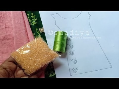 Hand embroidery for kurti and salwar|hand embroidery on dress