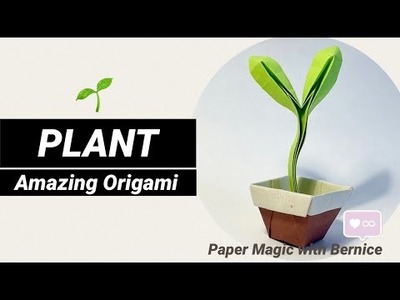 How to do a paper plant ???? | Easy Origami plant | DIY easy paper plant