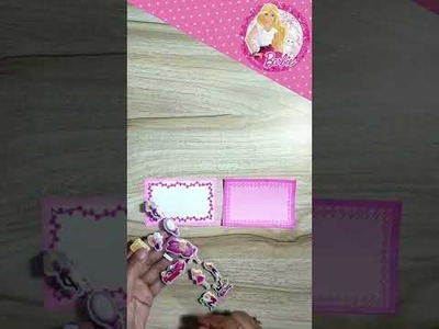 How to make book labels sticker without sticker paper.diy book lables.diy Barbie stickers #shorts