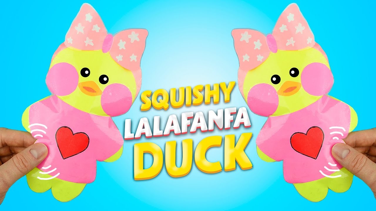 How to make lalafanfan duck, DIY paper squishy ideas