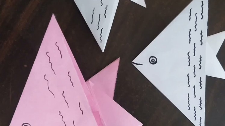 How to Make Paper Fish! Paper Art and Craft for kids! Origami Paper Fish Tutorial Paper Fish