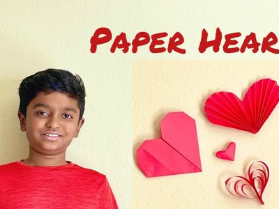 How to make PAPER HEARTS || Valentine’s Day Paper Crafts