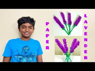 How to make paper LAVENDER FLOWER || Easy paper crafts