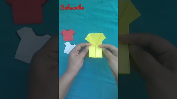 How to Make Paper Shirt Easily | DIY Origami Paper T-shirt????