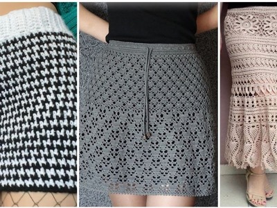 Latest Casual fashion ideas of crochet skirt for Women easy & cozy #crochetskirts