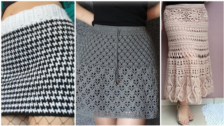 Latest Casual fashion ideas of crochet skirt for Women easy & cozy #crochetskirts