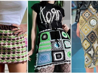 Latest fashion ideas of #crochet #skirts with modern crochet #pattern #crochetskirts