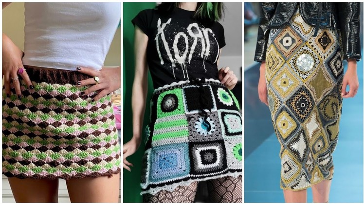 Latest fashion ideas of #crochet #skirts with modern crochet #pattern #crochetskirts