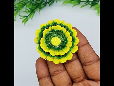 Mini   Flower Making Ideas With Foam Sheet Paper | DIY Crafts #shorts