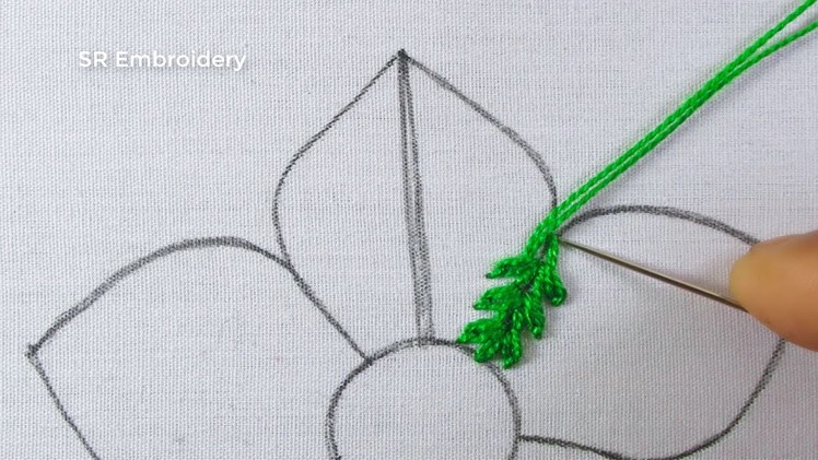 Modern Hand Embroidery Fusion Stitch Amazing Flower Design Needle Work With Easy Sewing Tutorial