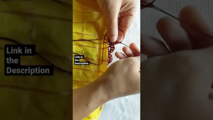 Needle lace tutorial with beads|Hand embroidery beautiful Randa work with beads|#randa#lace|#shorts