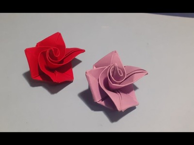 Origami rosa - easy paper craft - rosa fai da te - origami rose