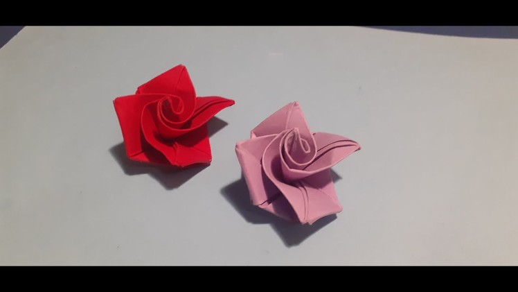 Origami rosa - easy paper craft - rosa fai da te - origami rose
