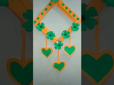 Paper Craft Wall Decorations Ideas || #shorts #papercraft #wallhanging #walldecorationideas #viral