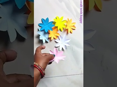 Paper flower wall hanging.Paper craft#shorts