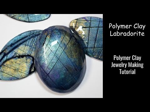 Polymer Clay Labradorite - Jewelry Making Tutorial