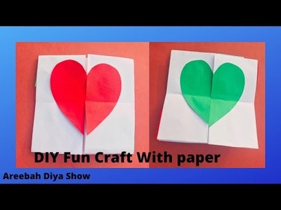 #shorts I DIY Fun Craft  With paper I Easy School Craft I origami Videos I Areebah Diya Show