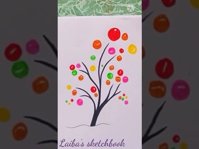 #Shorts| Tree drawing| Beautiful tree tutorial| Laiba's sketchbook