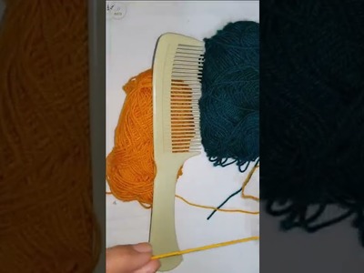 Super Easy Woolen Flower Making Trick With Comb | Hasnaat Arts | #Shorts