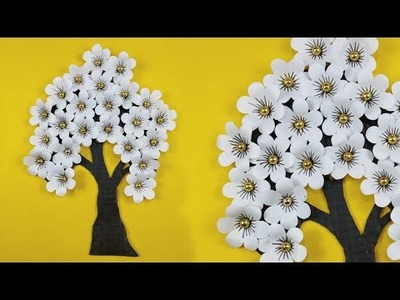 Unique White Paper Tree Wall Hanging Craft | DIY Room Decor Craft Ideas | Easy A4 paper craft