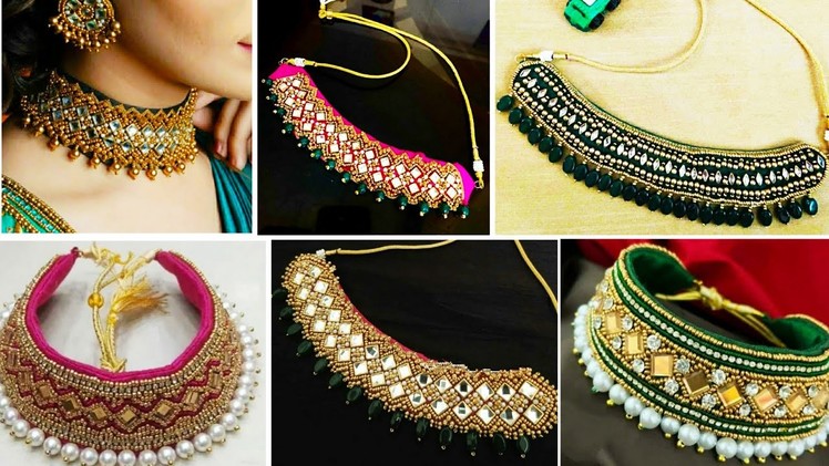 Aari Work Choker Designs???? Treanding Maggam Work Necklace Collection|Latest Handmade Designer Chokers