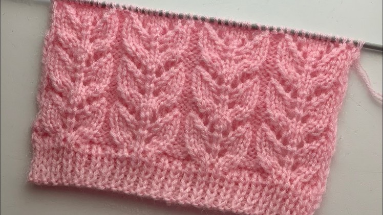 Beautiful Knitting Stitch Pattern For Cardigan.Sweater.Jacket Design