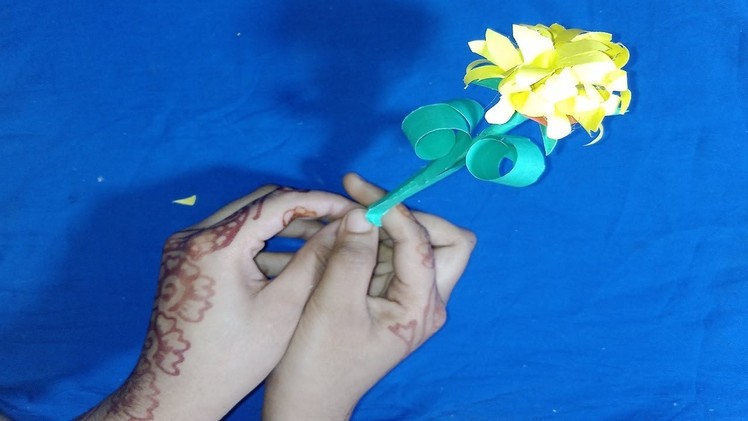 Beautiful Paper Marigold Flower Making idea | Tasfia Point