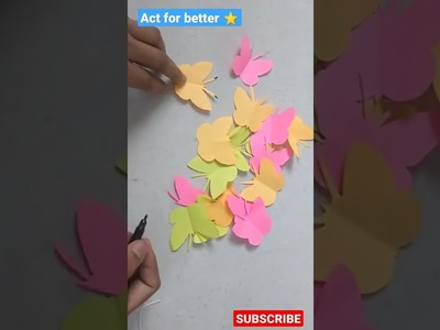 Butterfly making idea ????#craft #butterfly #wallhanging #viralvideo #shortvideo #actforbetter