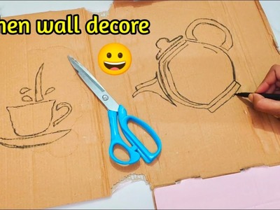 Cardboard kitchen wall decor making????.craft tamil