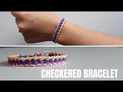 Checkered Friendship Bracelet. EASY!