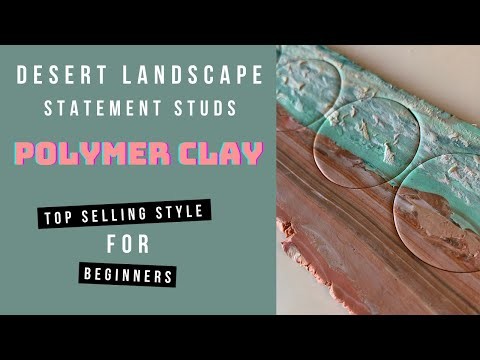 Desert Landscape and Cloudy Sky Earring Tutorial with Polymer Clay