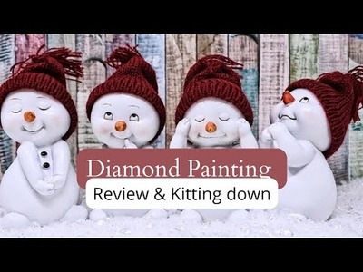 Diamond Painting Review & Kitting Down. Süße Schneemänner. Diamond Painting Shop