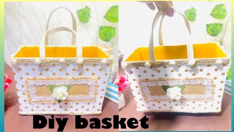 Diy basket from cardboard #diy #viralshorts #ytshorts #handmade #youtubeshort #cardboard #boxcraft