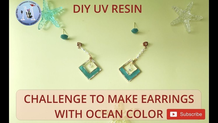 DIY Easy To Make Fashion Accessories - Ocean Color Earrings. #DIY #Jewellery #Resin