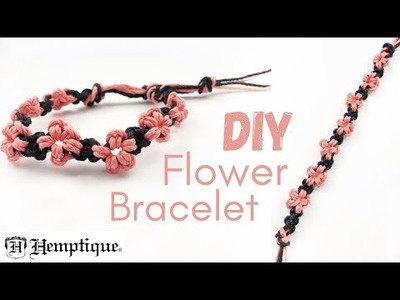 DIY Flower Bracelet | Adjustable |  Hemptique
