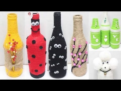 DIY glass Bottles Decoration ideas- DIY Room Decor Project For Beginners ????