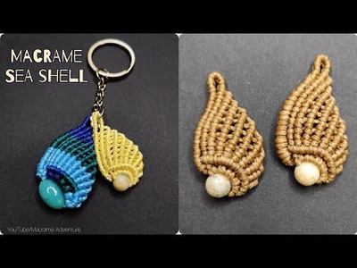 DIY Handmade Macrame Sea shell ???? | Macrame keychain shell