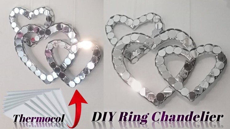 Diy ring chandelier | wall hanging | jhumar banane ka tarika | diy chandelier