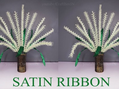 DIY Satin Ribbon reeds flowers | How to make ribbon crafts | best Ribbon decoration ideas