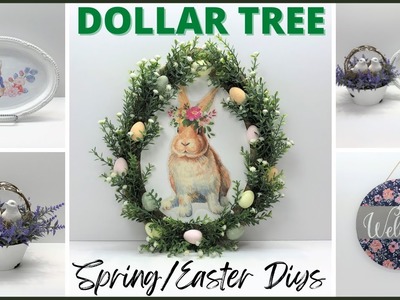Dollar Tree Spring Easter Decor Diys.High End Budget Friendly Diys