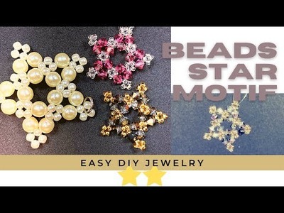 Easy DIY Jewelry: Beaded Star. Star Motif. Beaded Star Charm