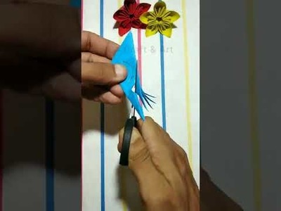 Easy Paper Flower Making | How to make snowflakes#shorts #snowflakes #diy #easytomake